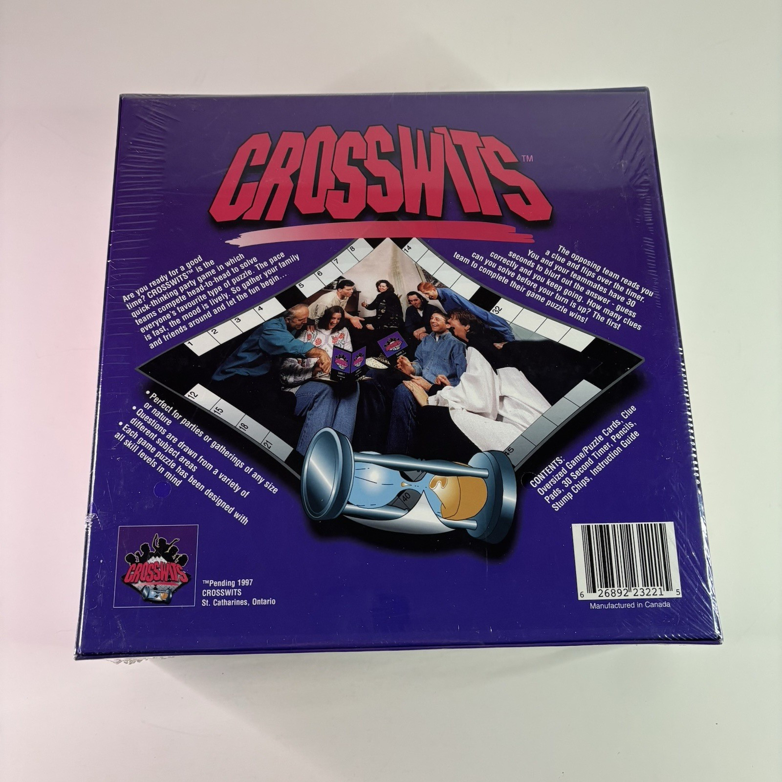 Crosswits Vintage Party Board Game 1997. 2 or more players, 12 and up. HTF, NEW