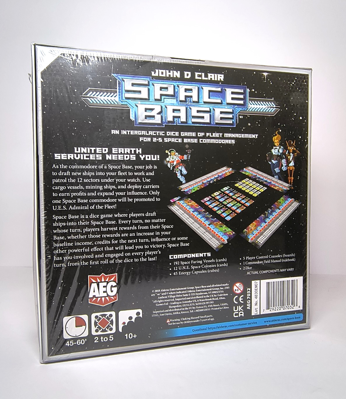 Space Base Dice Board Game by AEG Intergalatic Fleet & John D Clair NEW SEALED