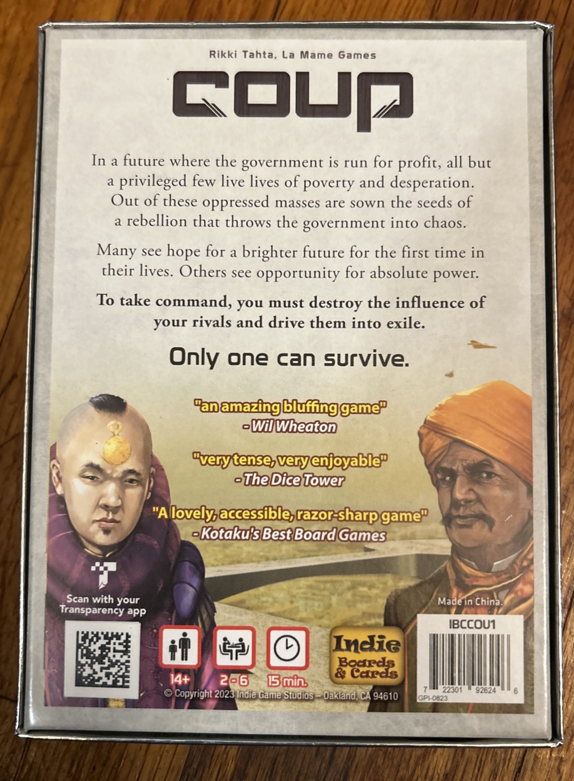 Indie Boards and Cards Coup The Dystopian Universe Card Game – COU1IBC