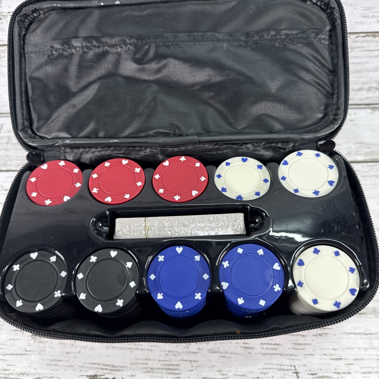 World Series of Poker Chip Set Carry Bag Sealed Cards Casino Game Night Set