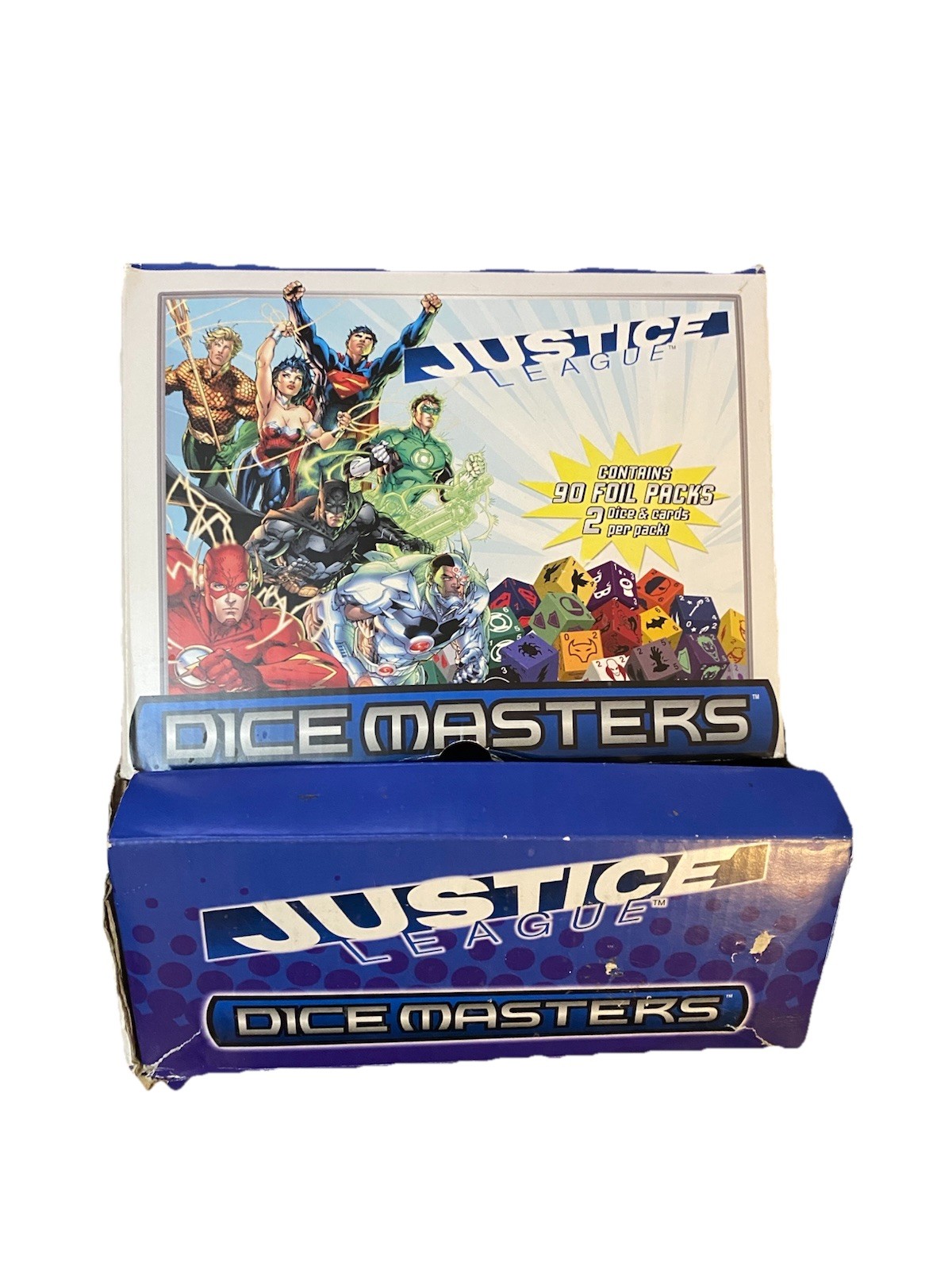 HUGE LOT- DC Dice Masters: Justice League- Wiz kids-Store Counter Box-Cards