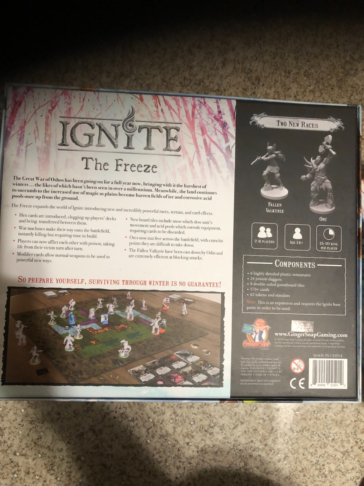 “IGNITE” Board Game Including “The Freeze” & “A New Enemy” Expansions EUC