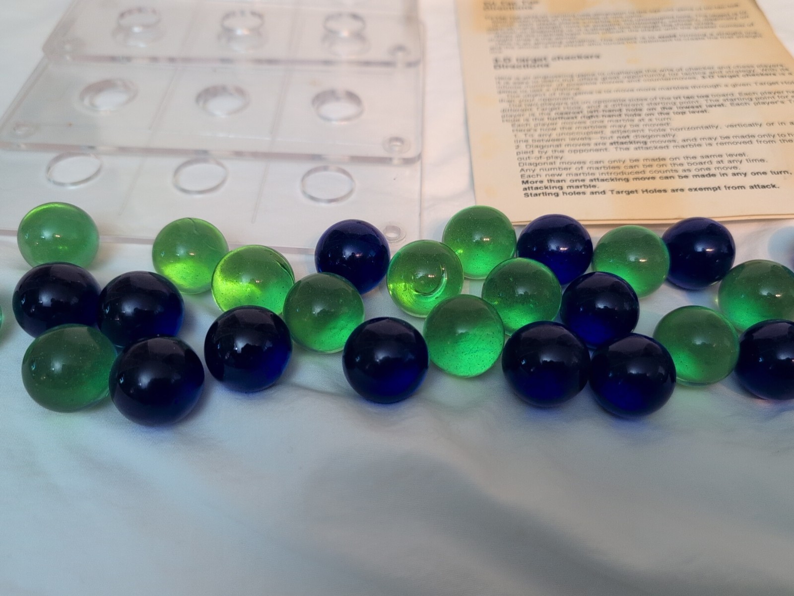 Vintage Reiss Tri Tac Toe Marbles 3D Tic Tac Toe Game 1973 Missing Rods