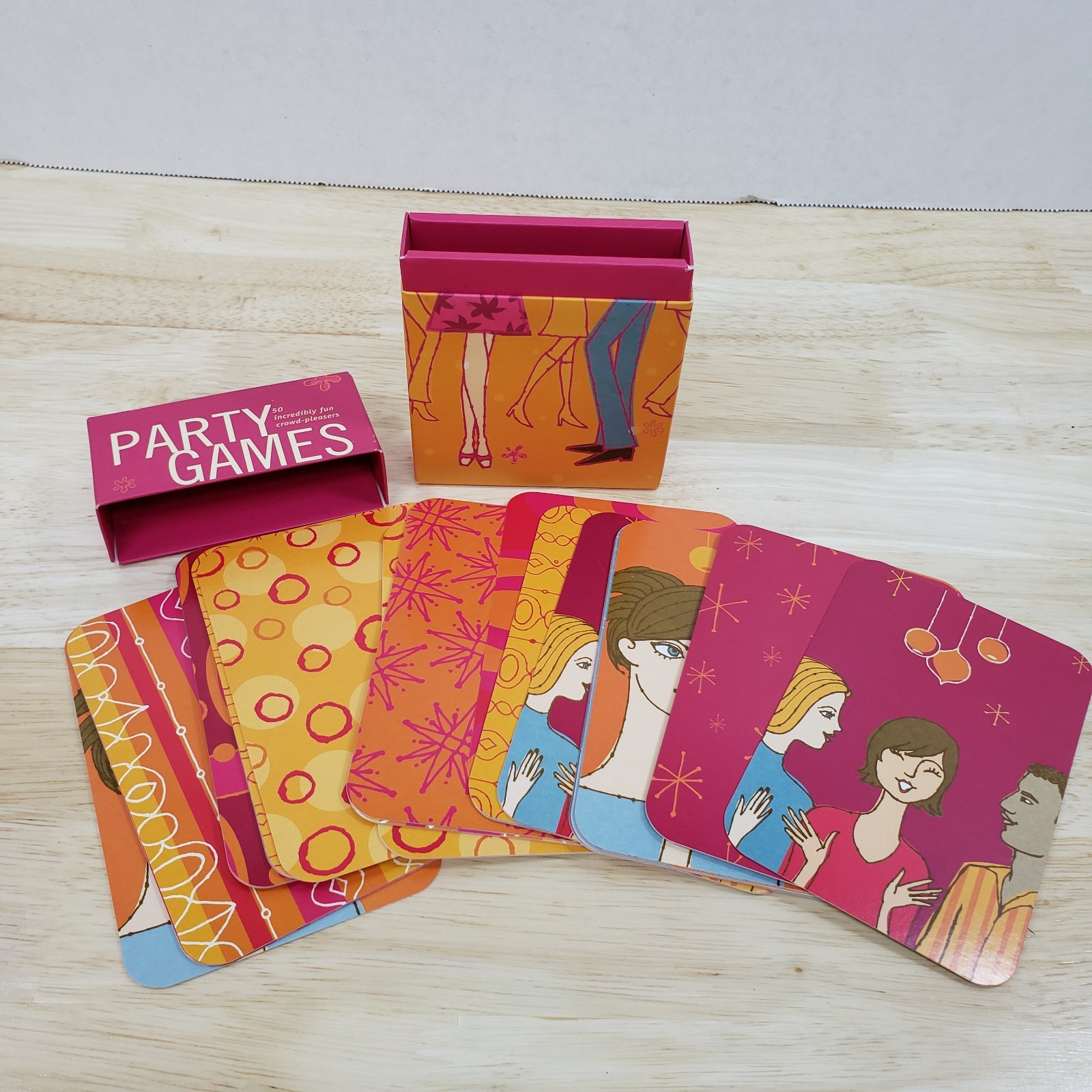 Party Games 50 Incredibly Fun Crowd-Pleasers Card Deck Compass Labs 2002 Adults