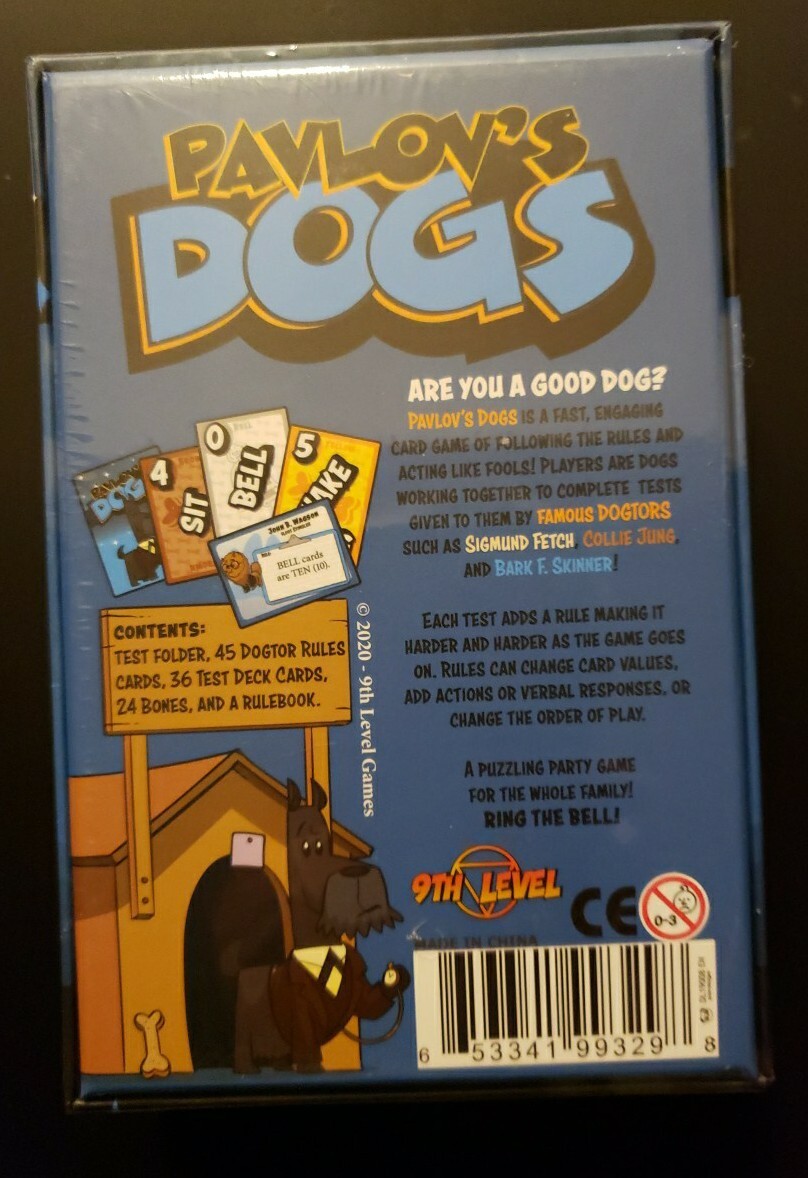 9TH LEVEL GAMES PAVLOV’S DOGS CARD GAME- NEW IN SEALED PLASTIC