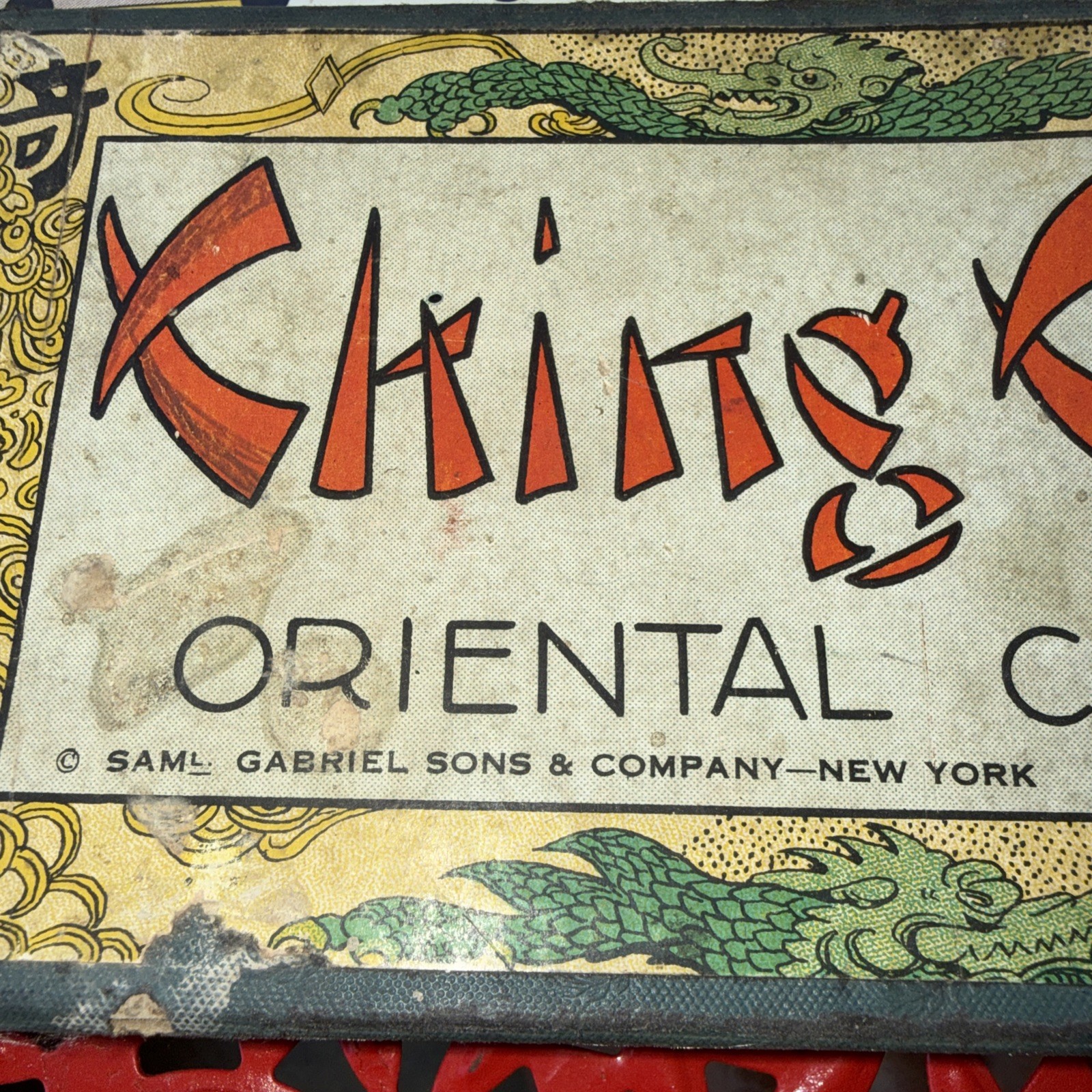 Ching Gong Oriental Checkers by Gabriel & Sons New York USA Vintage 1950’s