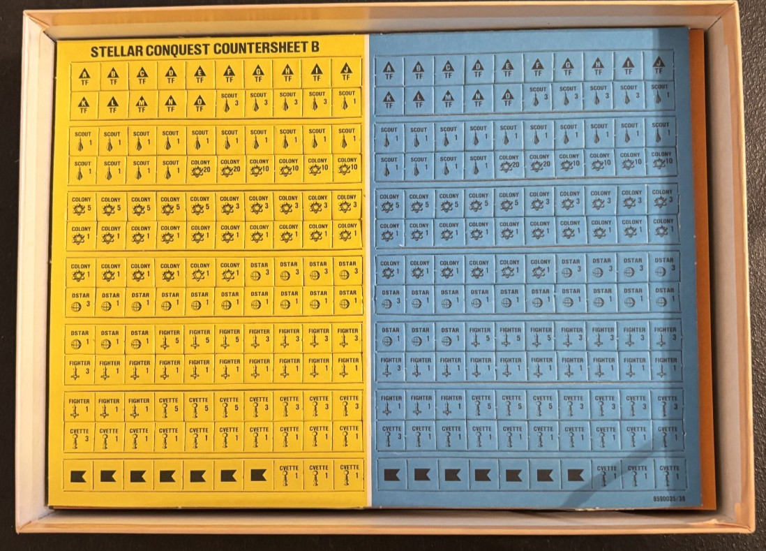 1984 STELLAR CONQUEST The Avalon Hill Board Game Rare Vintage unpunched