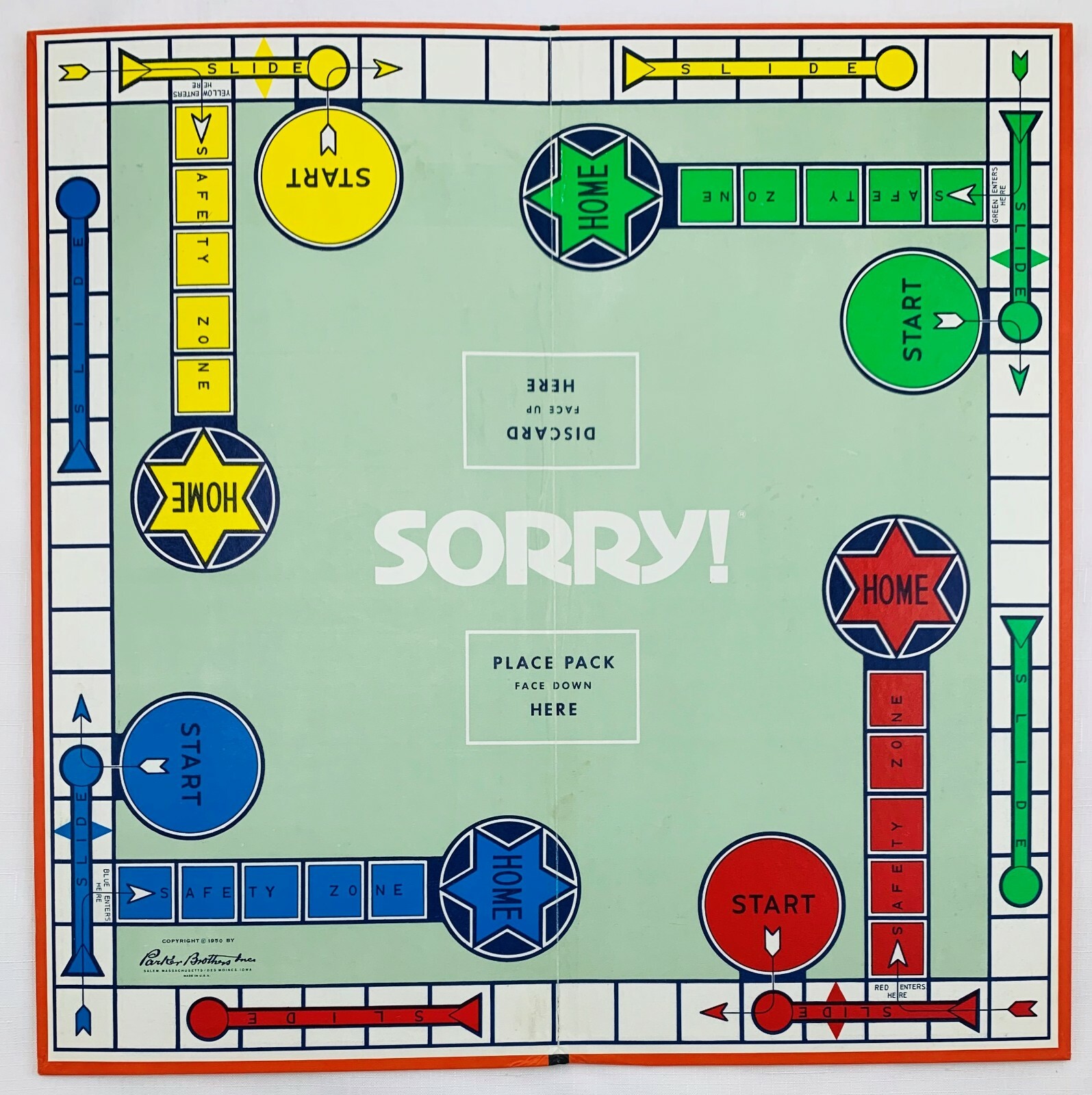 1972 Sorry! Game by Parker Brothers Complete in Very Good Condition FREE SHIP