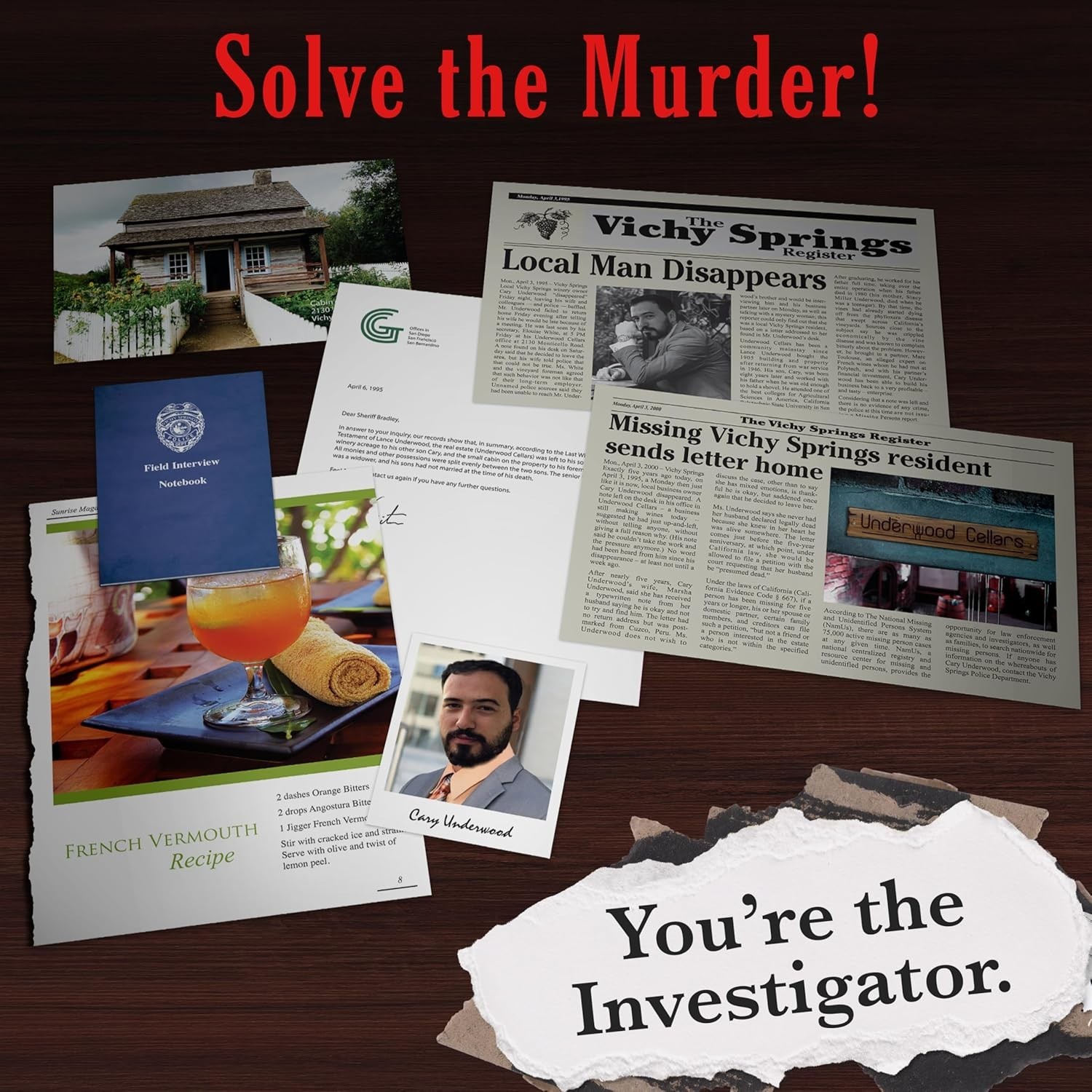 Unravel a 20- Mystery with Interactive Case Files – Perfect for Parties!