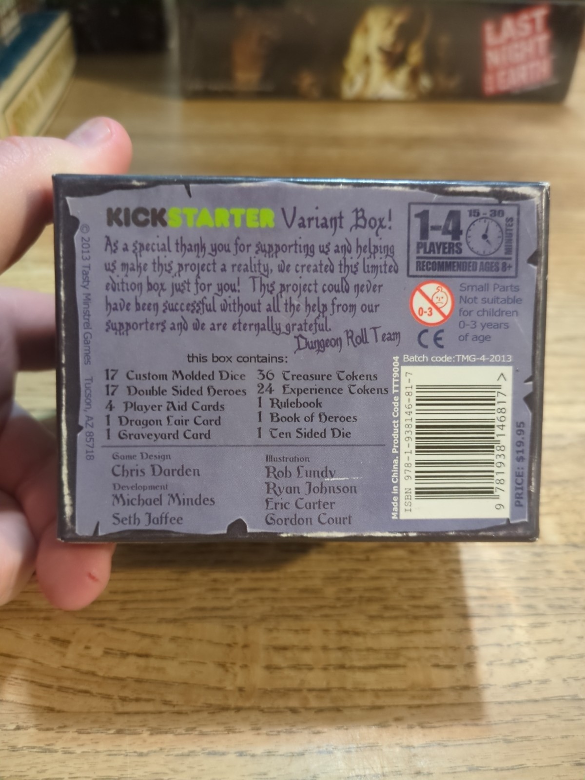Dungeon Roll Fantasy Dice Game Complete 2013 Kickstarter Variant Box Unplayed