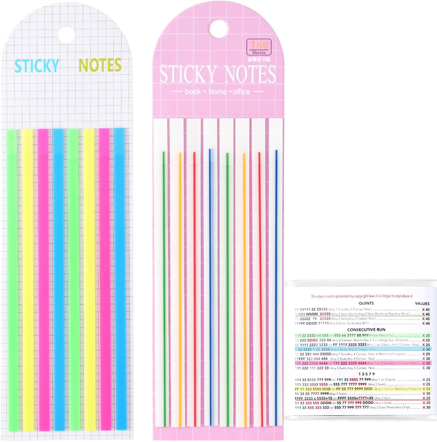 320 pcs Mahjong Card Line Finder Highlighter Tape, Mahjong Line Highlighter Stri
