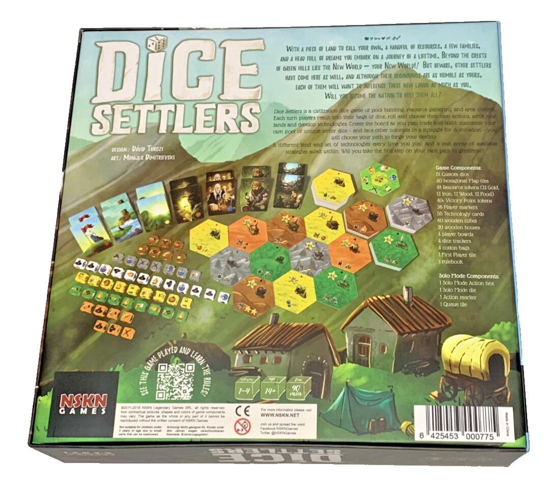 NSKN Boardgame Dice Settlers (Deluxe Ed) + Western Sea Kickstarter David Turczi