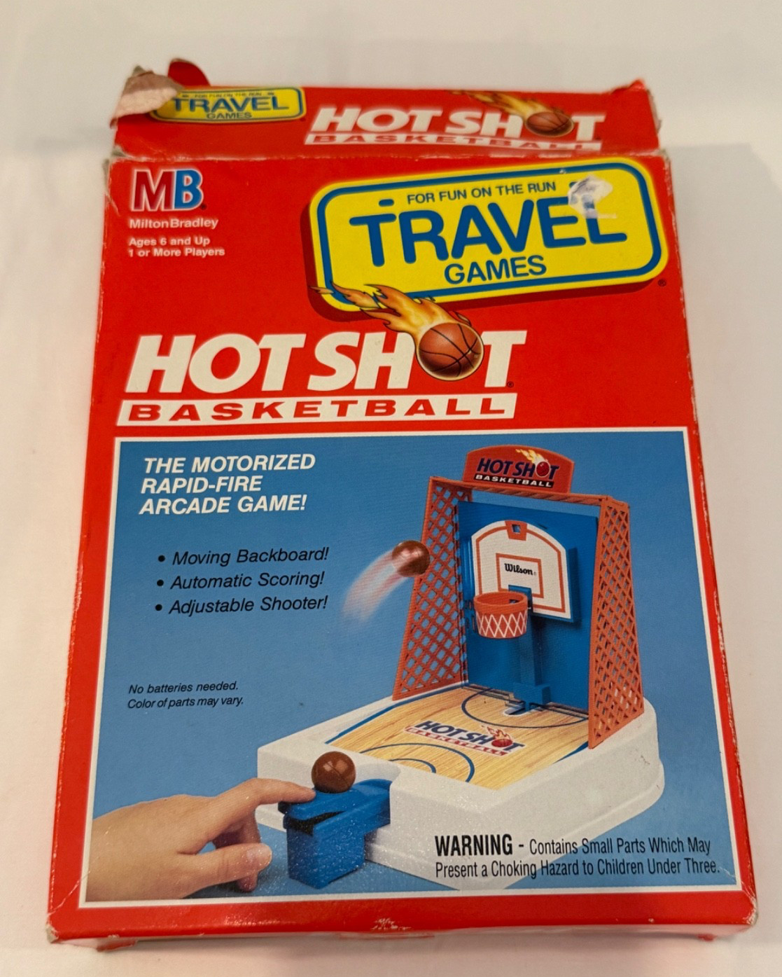 Hot Shot Basketball Milton Bradley Travel Games (Incomplete – no shooter) 1990s