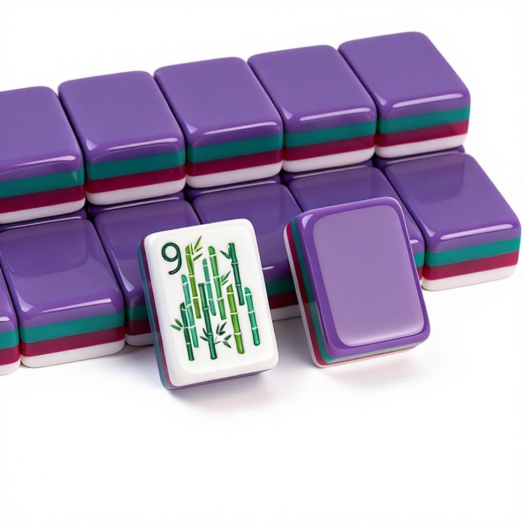 American Mahjong Game Set, 160 Dark Purple Layered Mah Jong Tiles