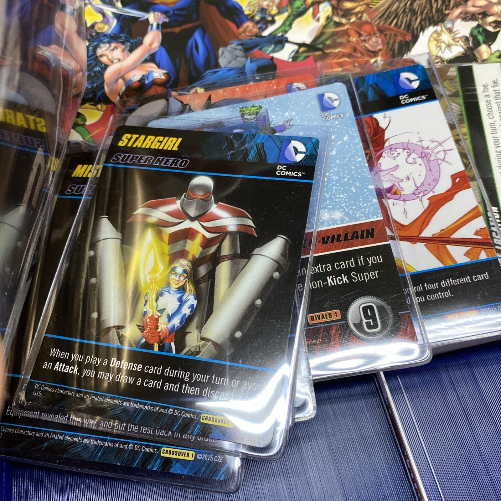 dc deck building game Card Lot With Box Loaded