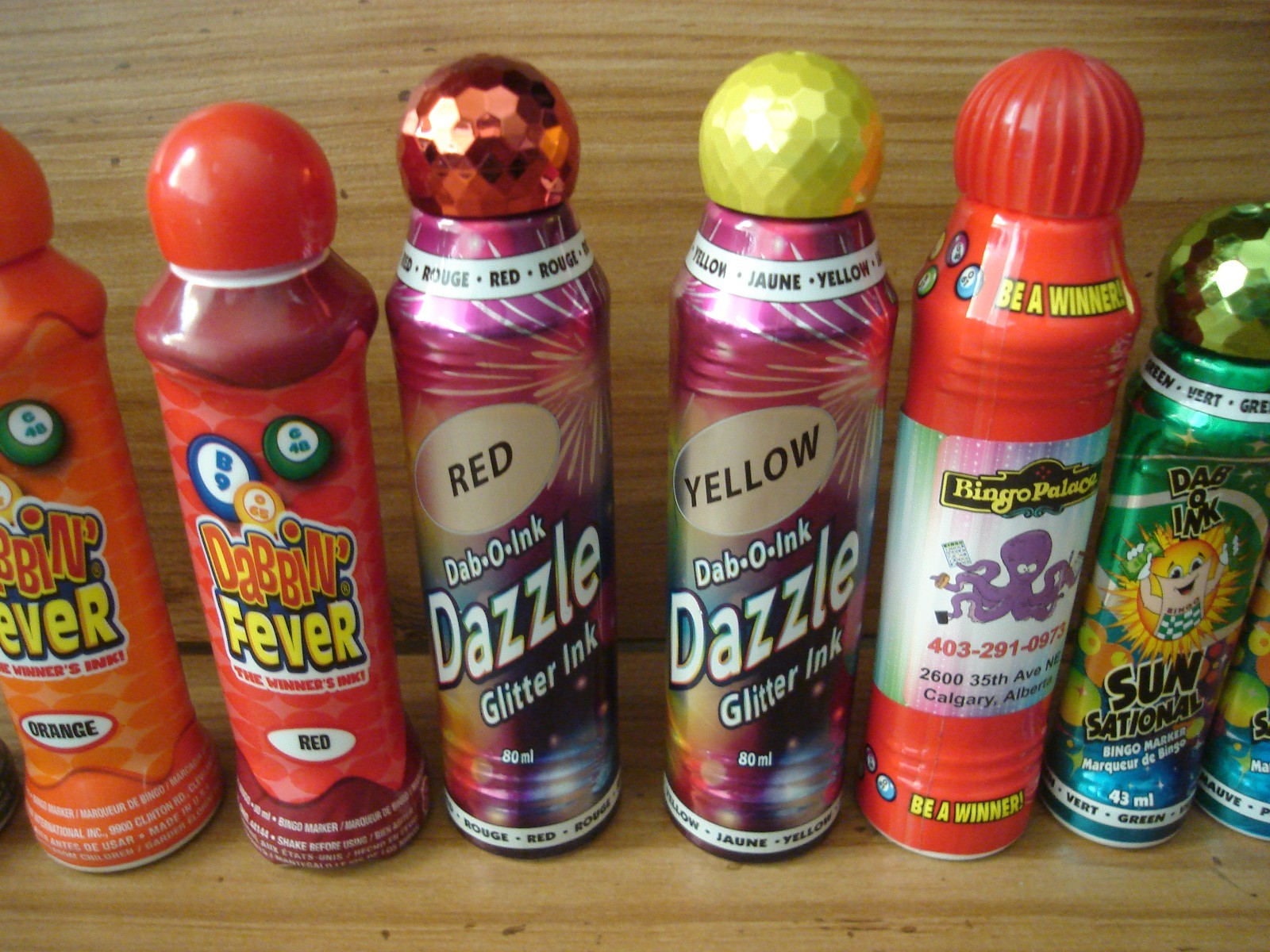 Bingo Daubers are Fever, Christmas, Sun Sational, Dazzle Glitter Ink Lot of 11
