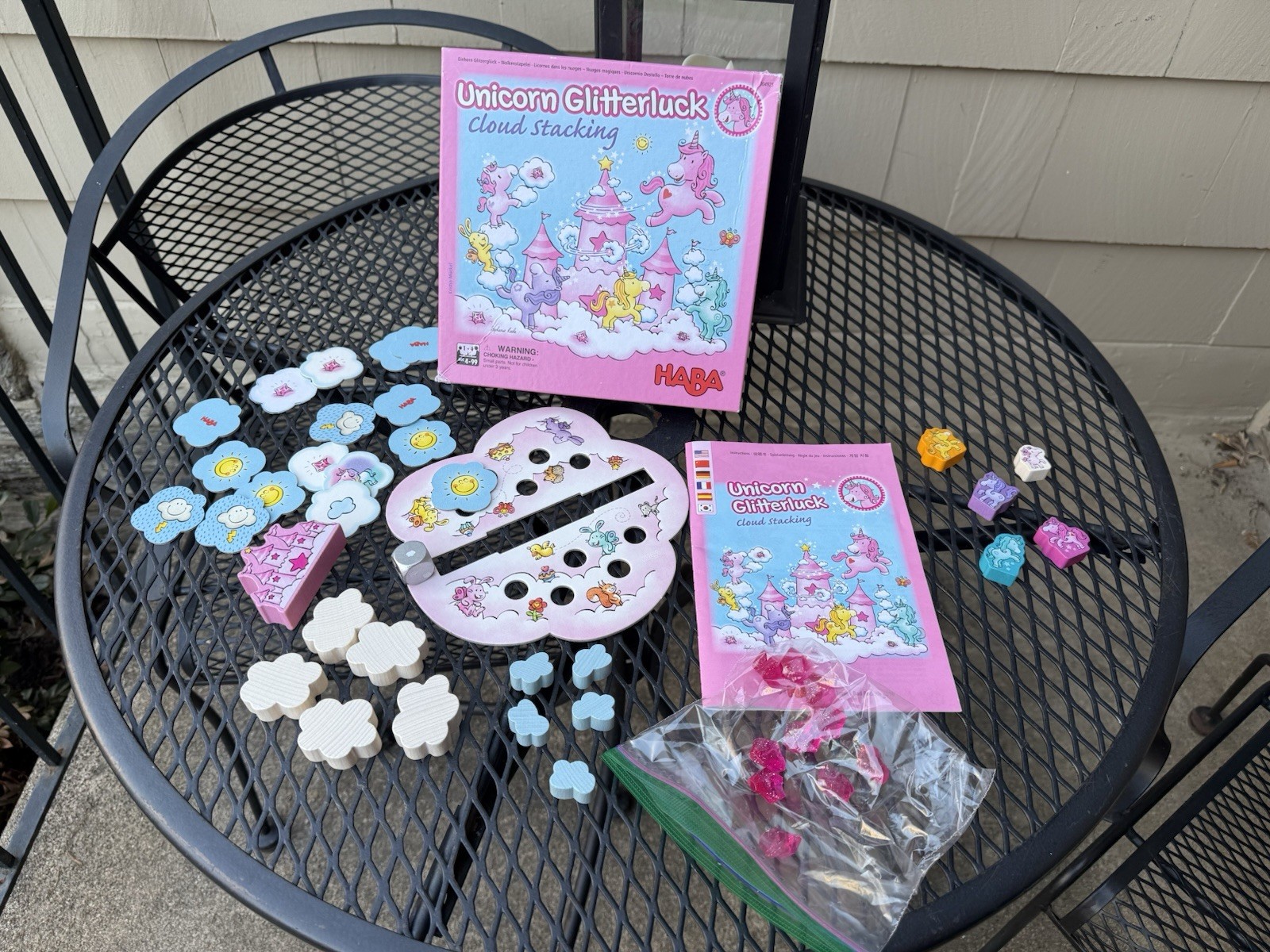 HABA Unicorn Glitterluck Cloud Stacking Game – COMPLETE