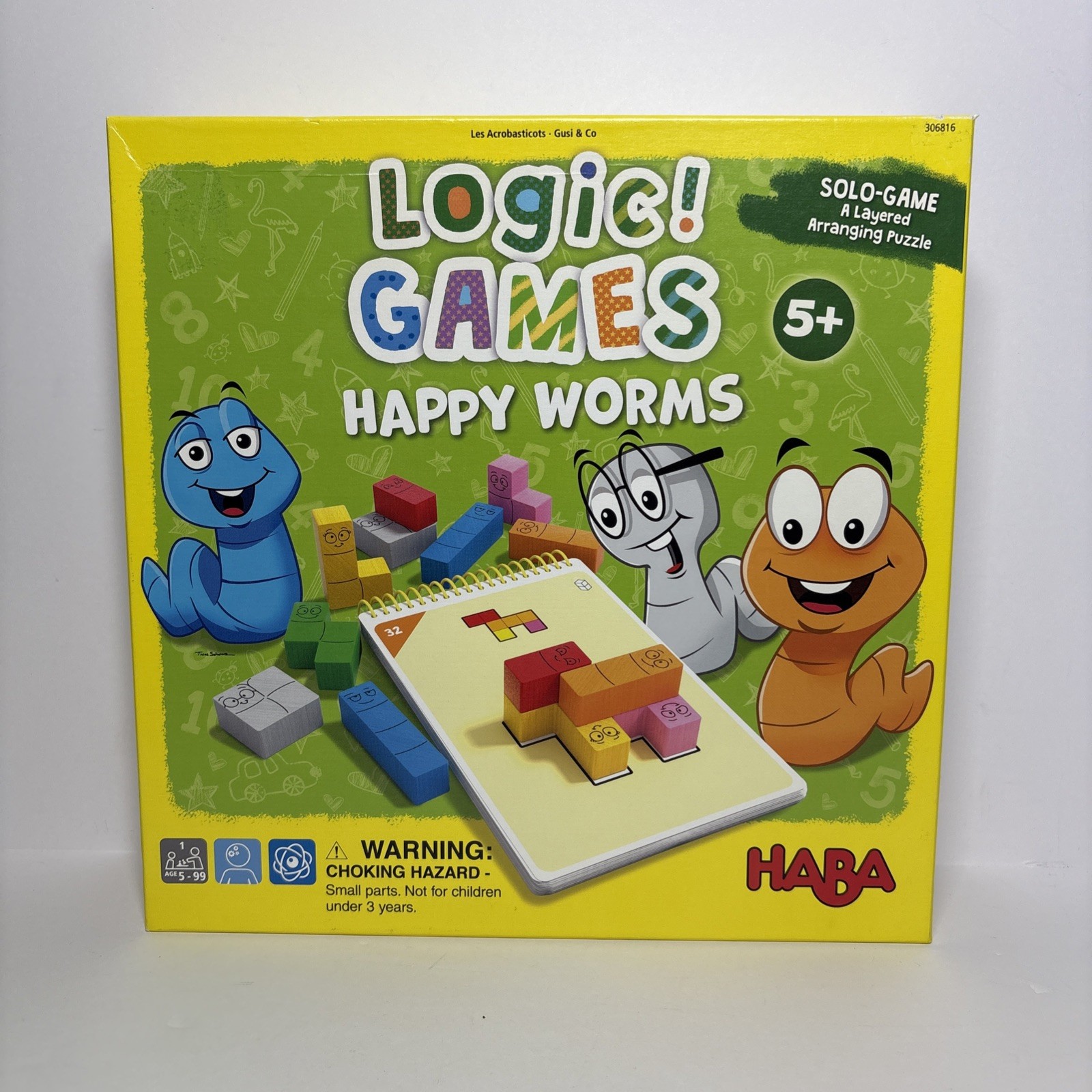 Logic! Games Happy Worms Logic Block Game HABA PLAY – STEM & Spatial Awareness