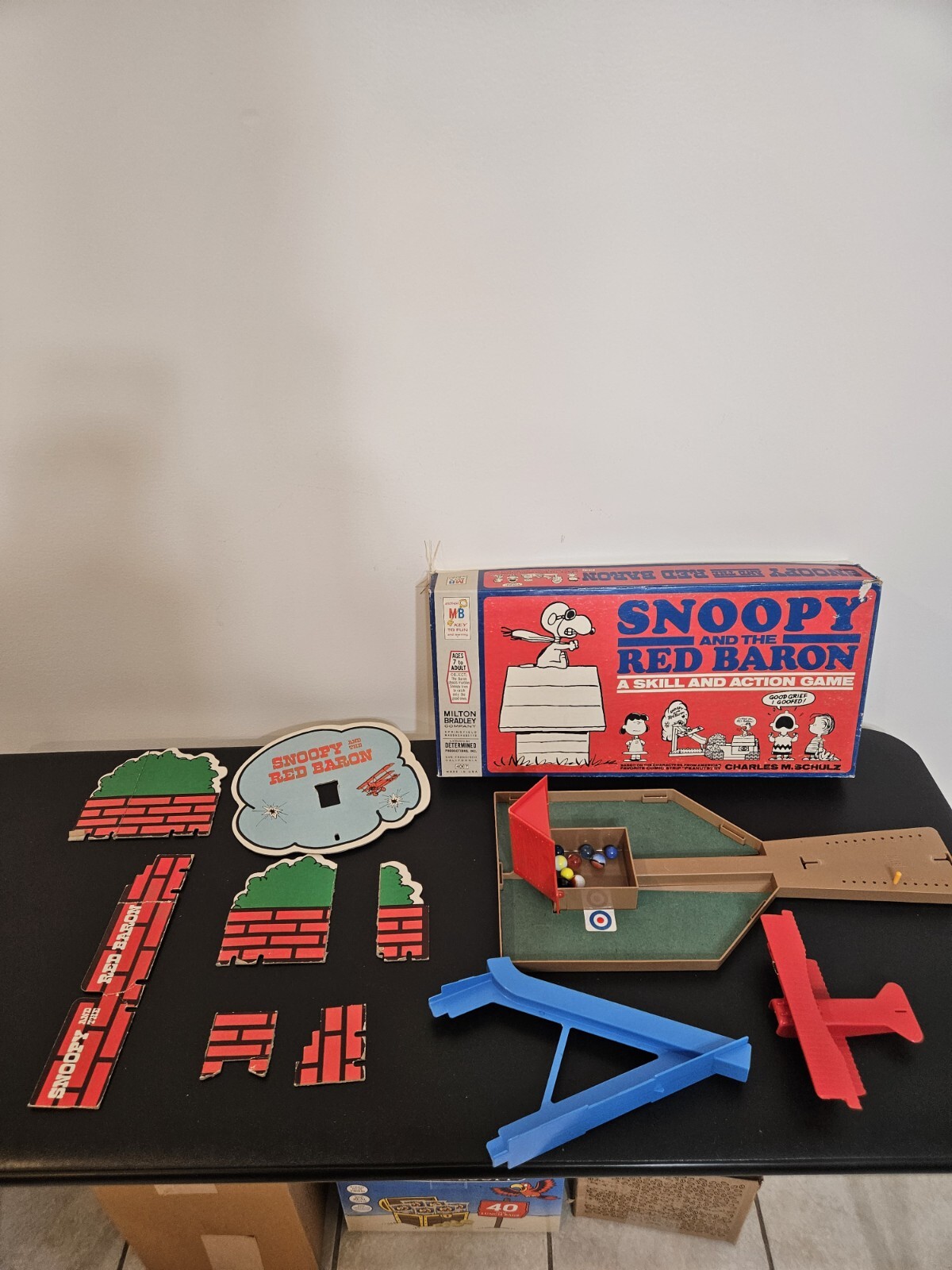 Vintage 1970 Snoopy And The Red Baron Skill and Action Game Incomplete For Parts