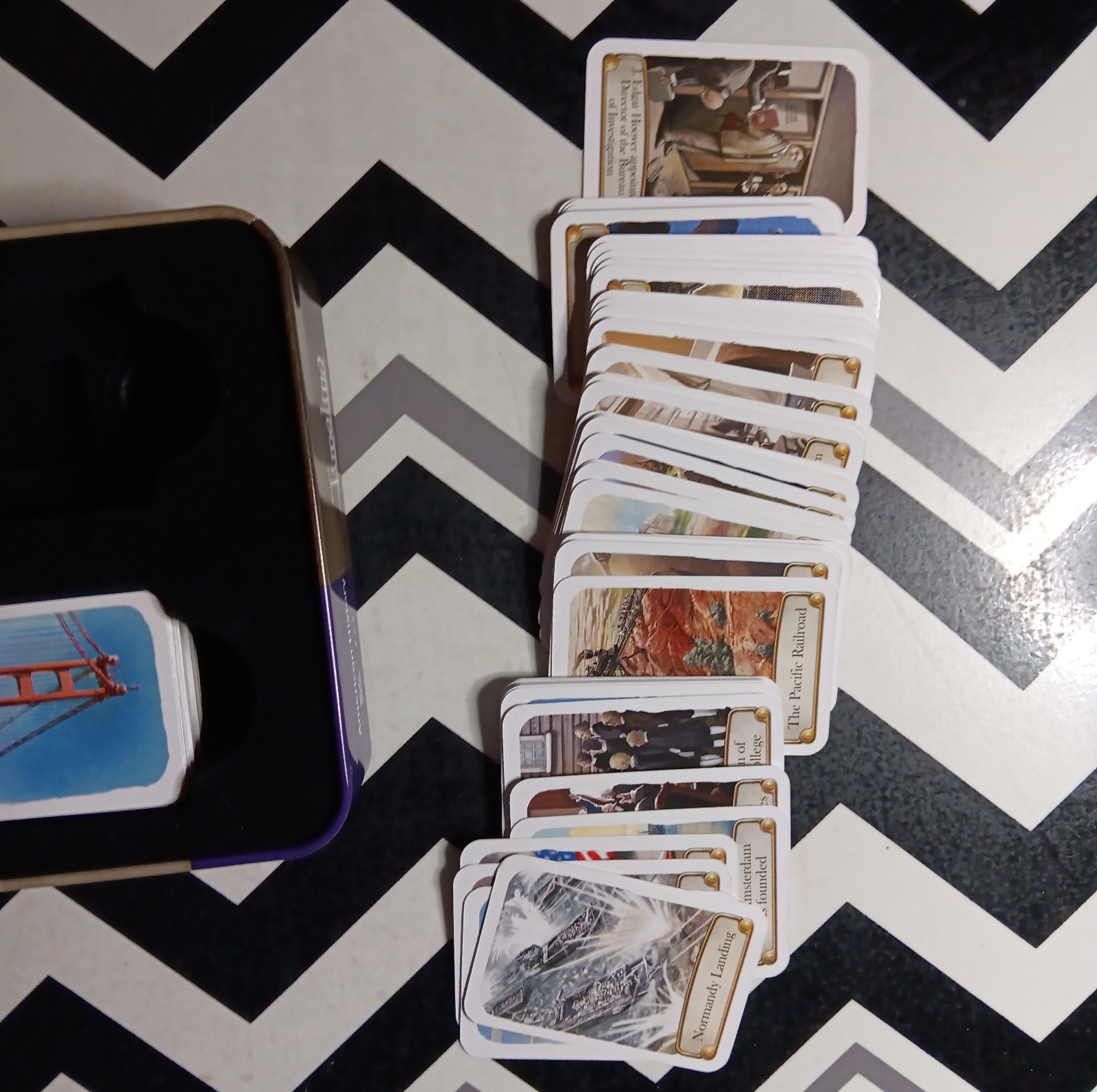Timeline American History Card Game Asmodee 110 Cards