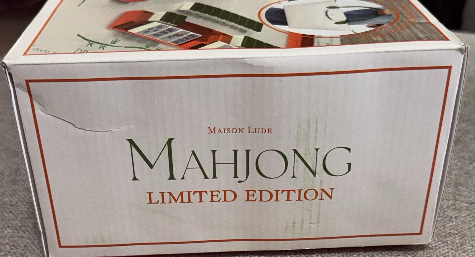 Maison Lude Mahjong Limited Edition 160 Tile Set Premium Mat, Leather Bag SEALED