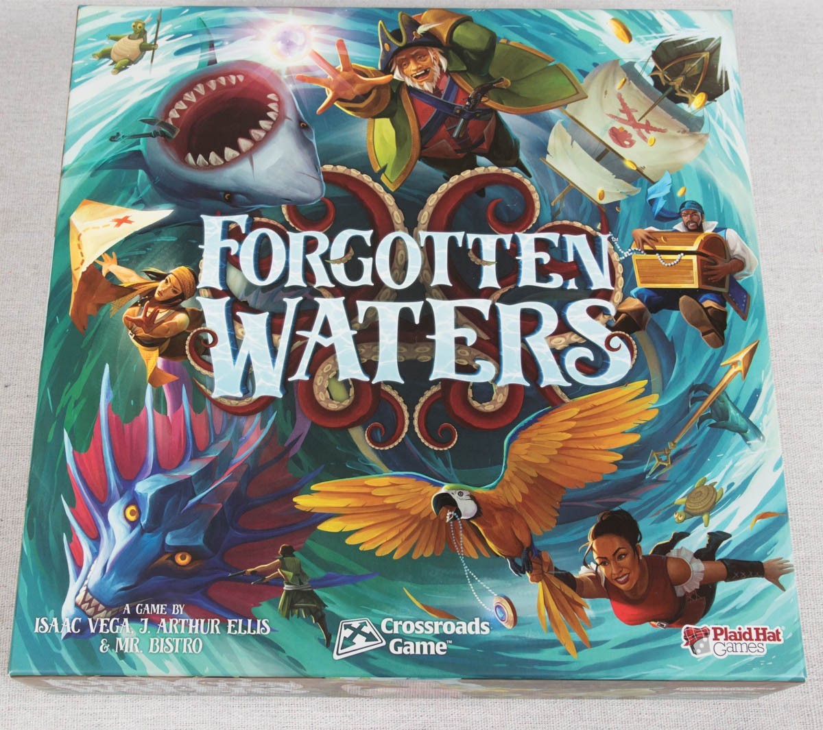 Forgotten Waters Board Game Plaid Hat Pirate Adventure Crossroads Unplayed 100%