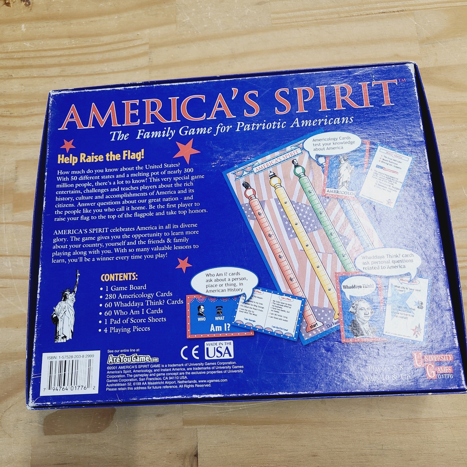 VTG America’s Spirit, The Family Game for Patriotic Americans 2001 100% COMPLETE