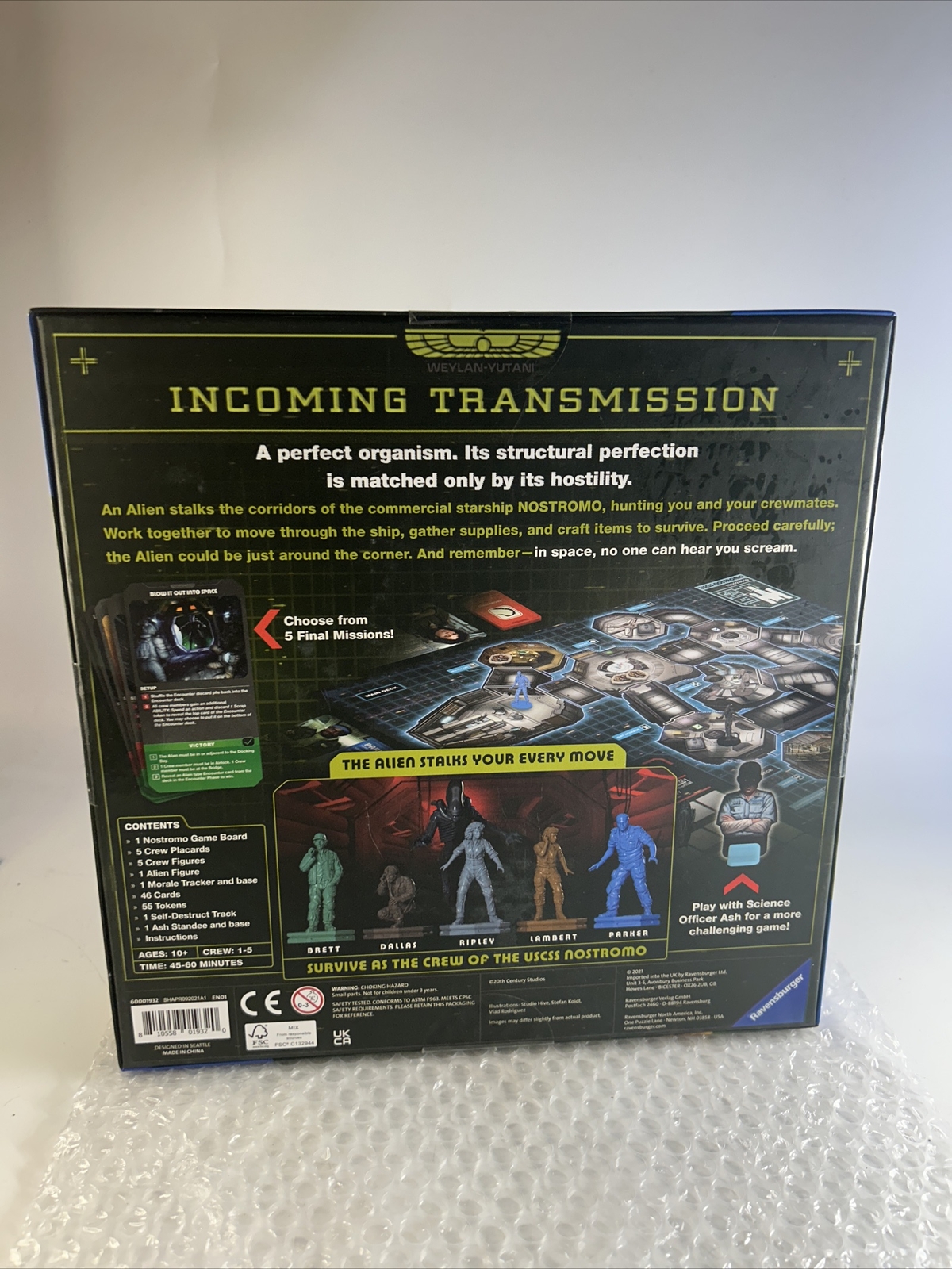 Ravensburger Alien Fate of The Nostromo Game Board – 60001932 – Brand New