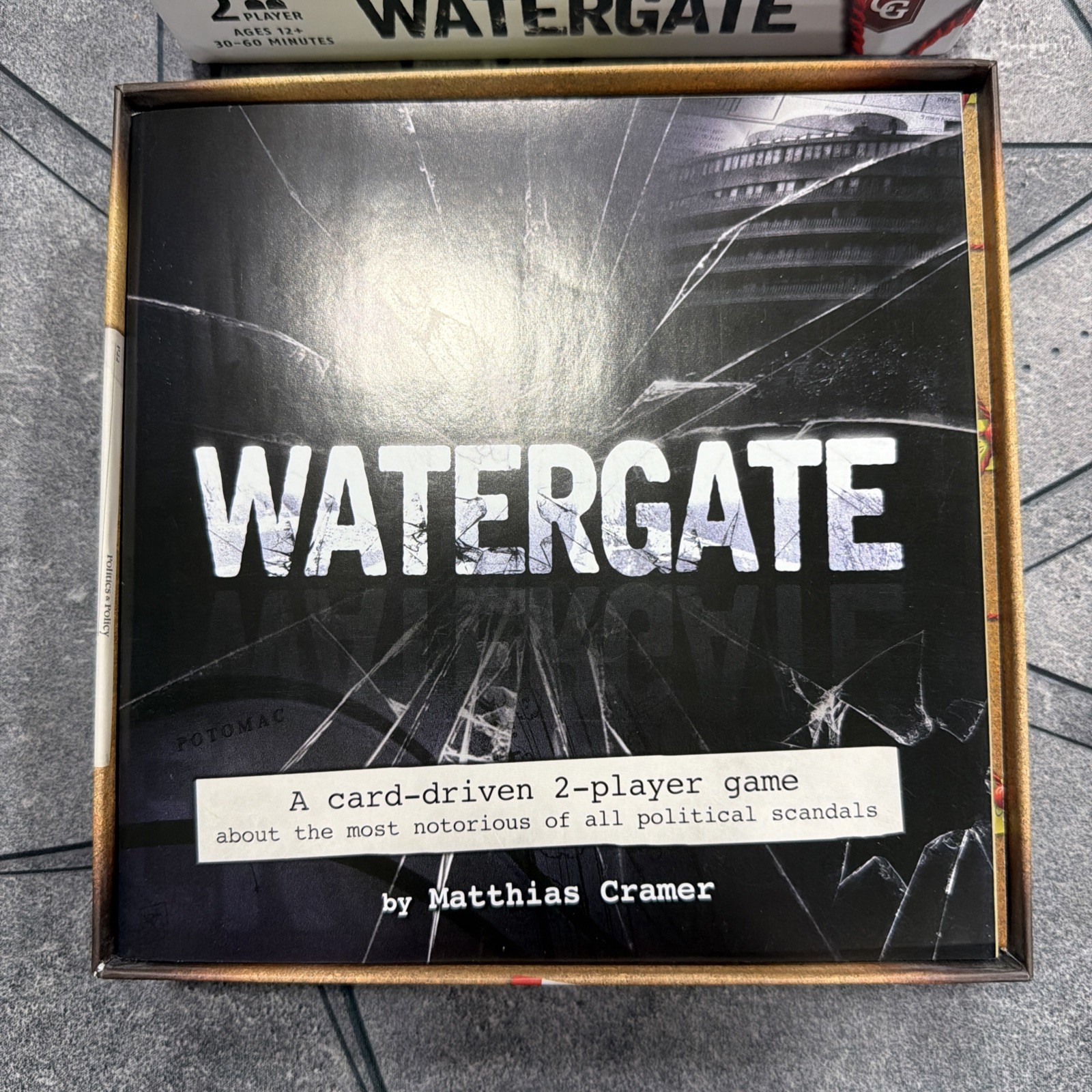 Watergate board game 3D Insert White Edition Capstone Games Matthias Cramer