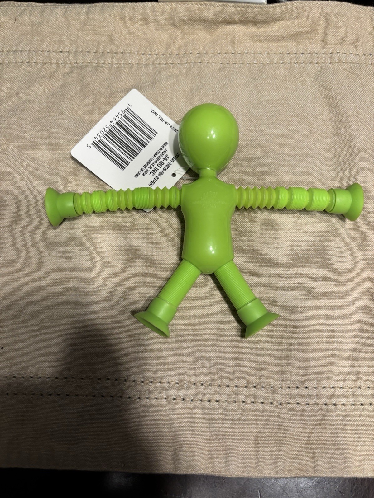 Green Alien TOY Bendable 6” Inch Pose-able Stretchy Suction Cup Hands Feet Lime