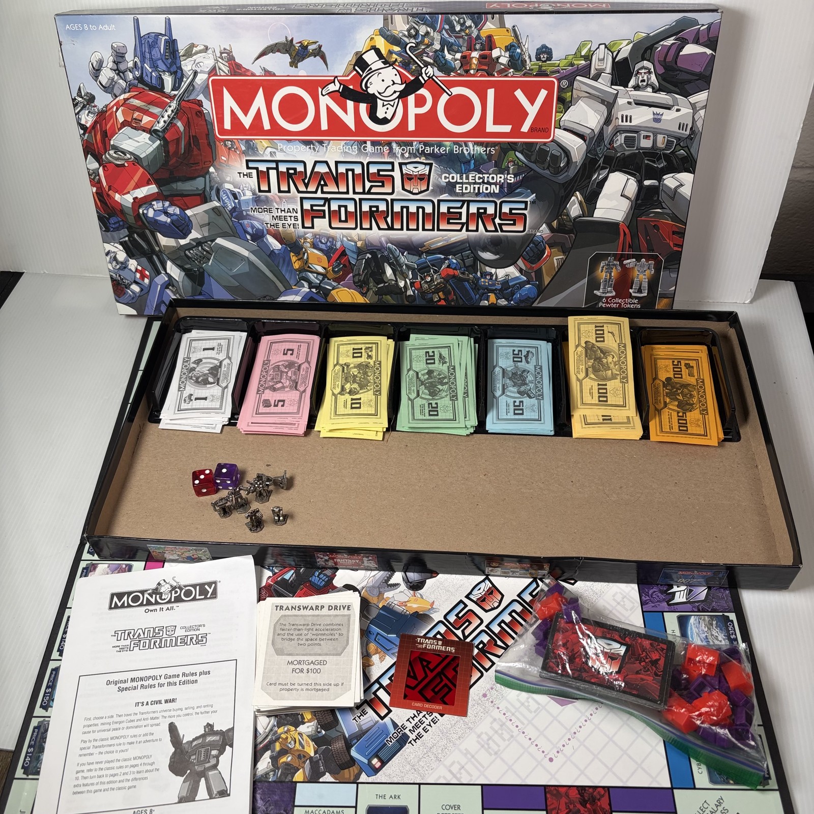 Monopoly The Transformers Collector’s Edition Board Game USAopoly Hasbro