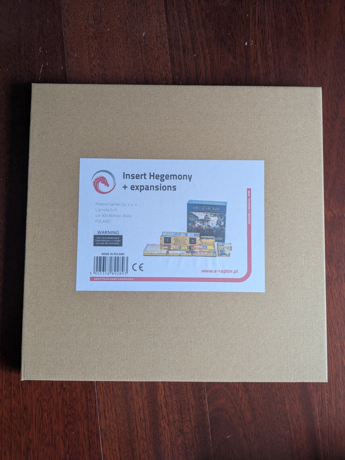 Hegemony: Lead Your Class to Victory+expansions E-raptor insert,no glue required
