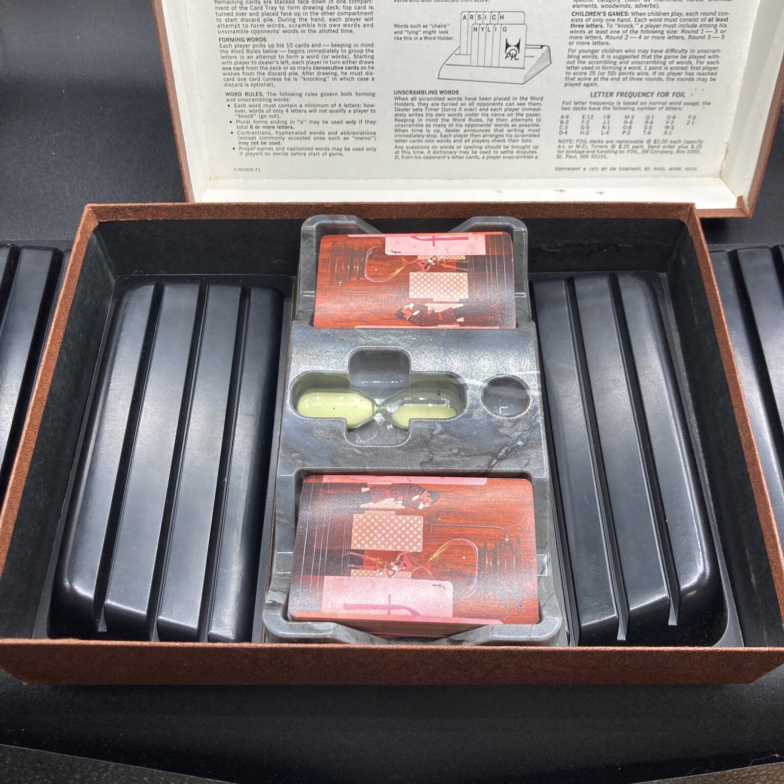 Vintage 1971 FOIL 3M Bookshelf Game of Words and Wits – Complete! Game Night