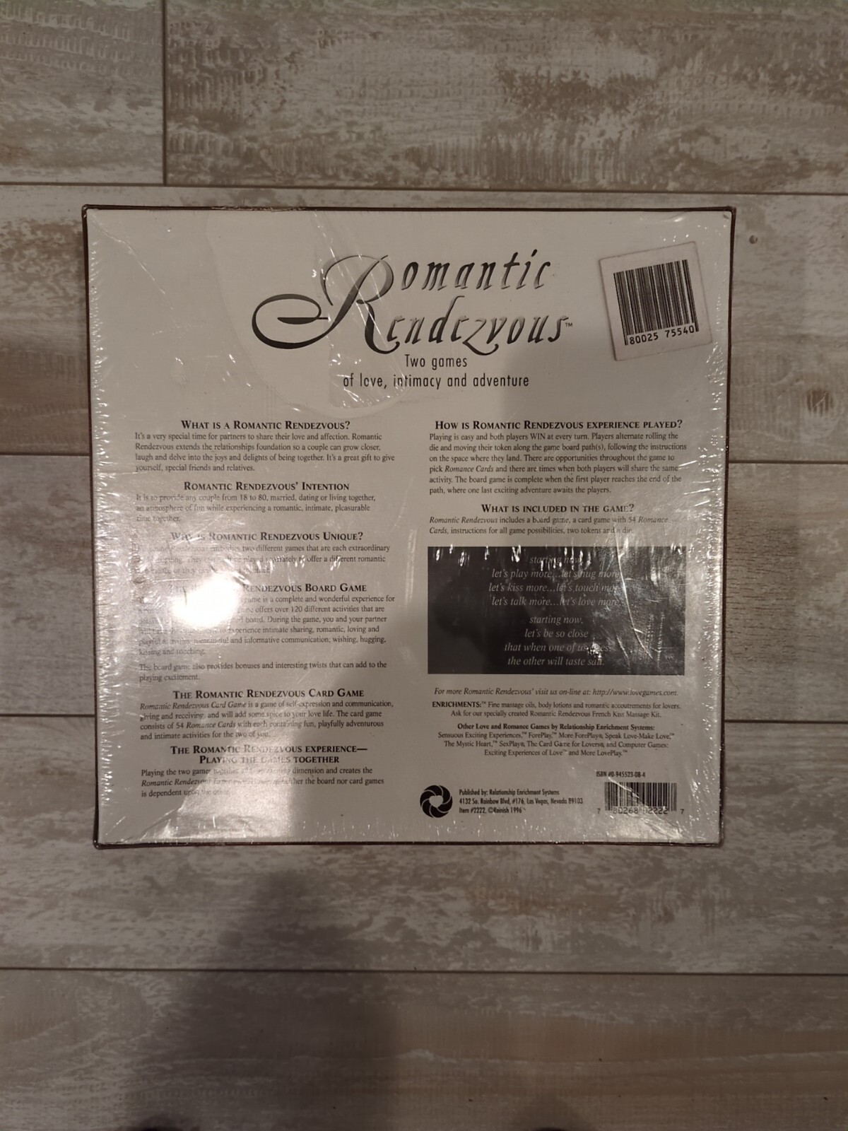Vintage Romantic Rendezvous Two Games of Love, Intimacy, and Adventure. Sealed