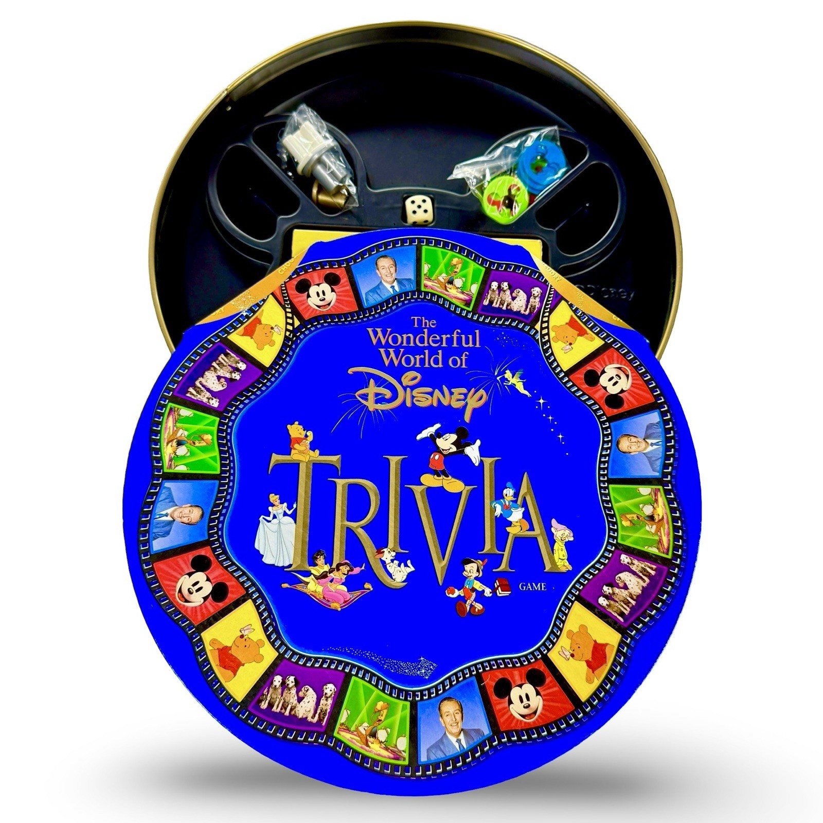 Disney Trivia Game Tin Mattel Wonderful World Complete Board Game Mickey Vintage