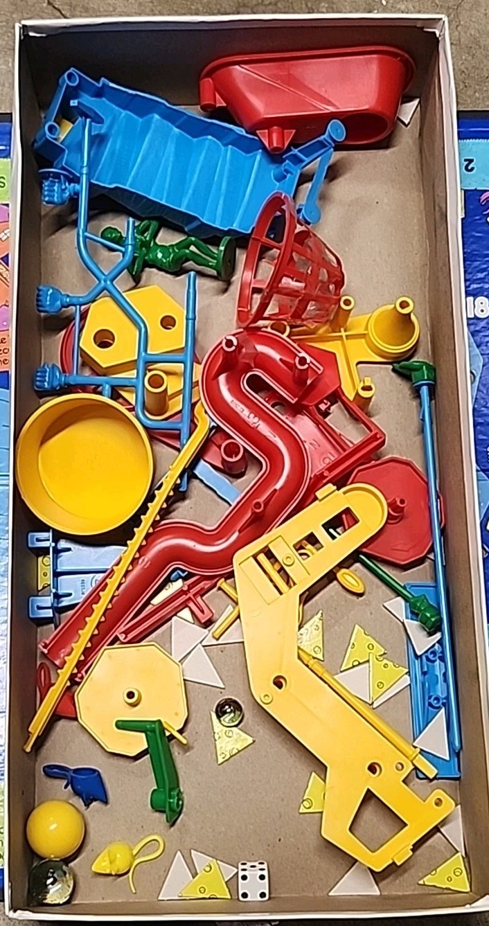 1986 Mouse Trap Game by Milton Bradley Original Box Parts Only