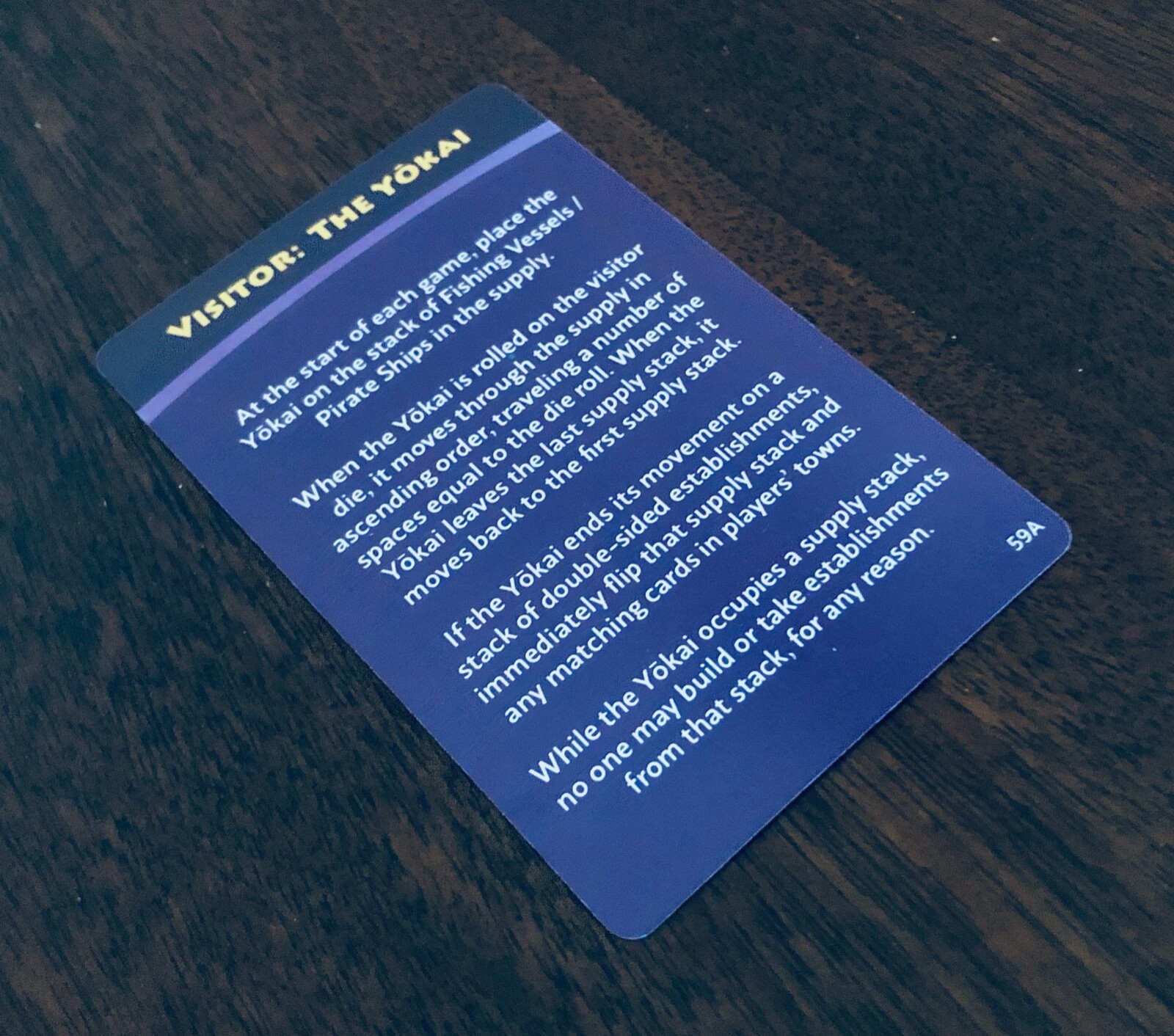 Machi Koro Legacy | Visitor: The Yokai Rule Card | Replacement/Extra Game Piece