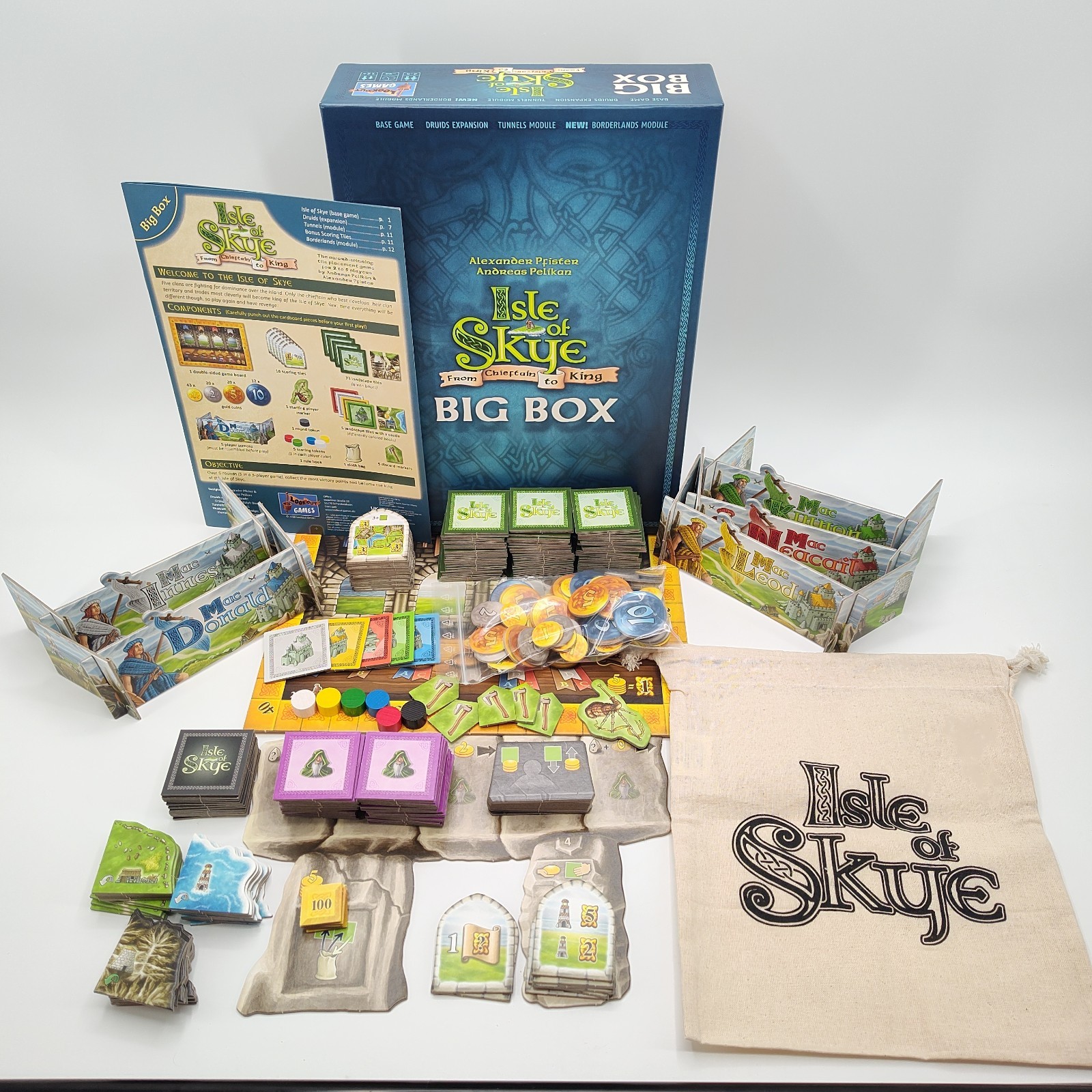 Isle Of Skye From Chieftain To King Board Game Big Box Edition COMPLETE!
