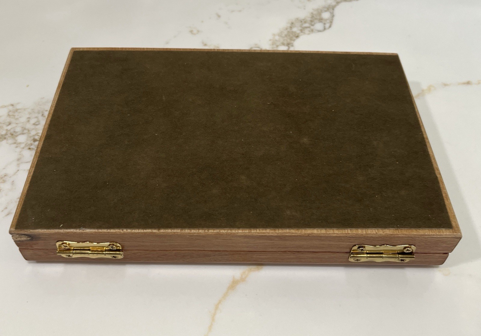 Vintage Double Dix Dominoes-28 Ivory Tiles in Original Wooden Hinged Box