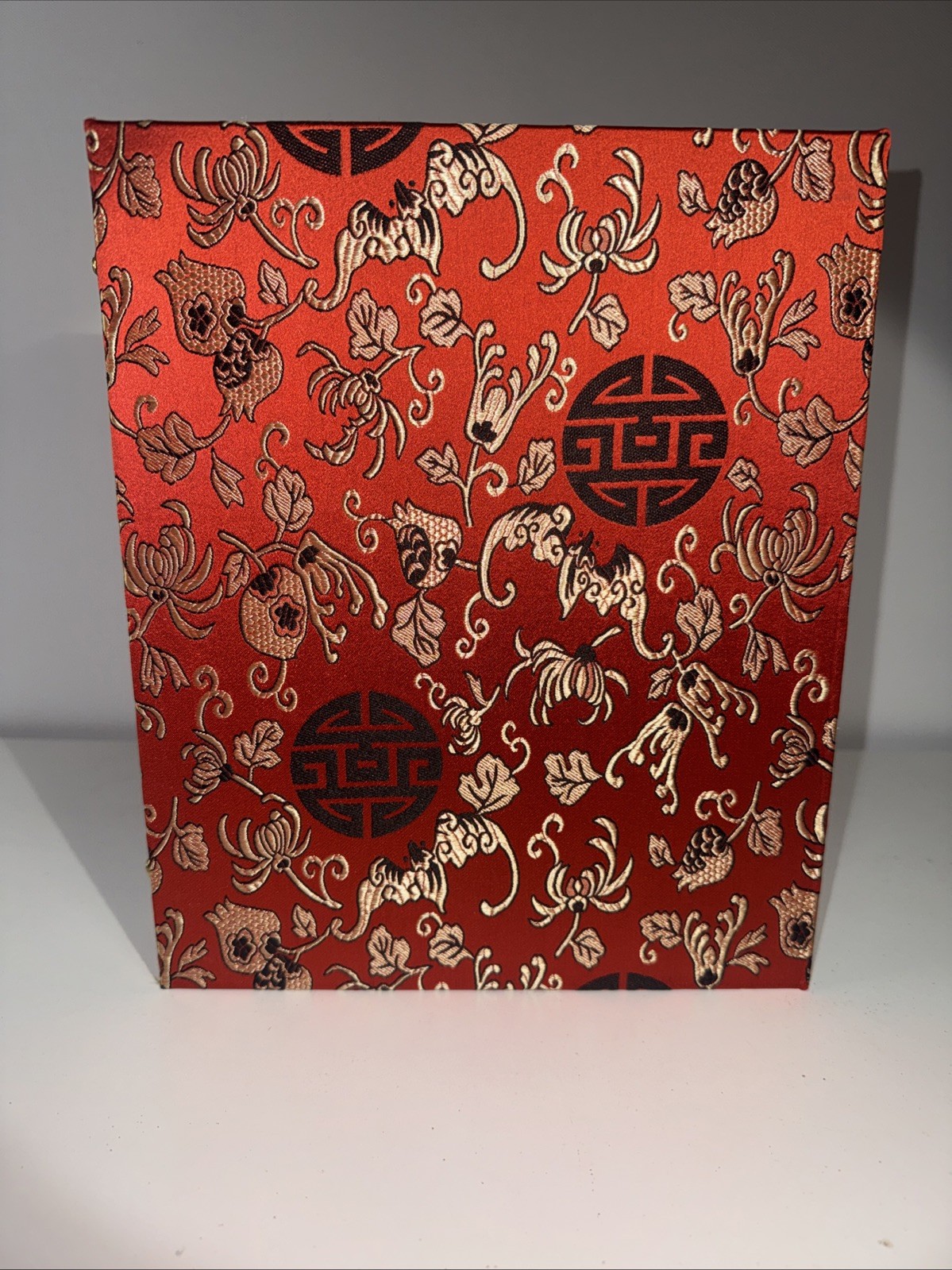 Chinese Mahjong Set 144 Ceramic Tiles (1 1/8 X 7/8×9/16in) Beautiful Red Box