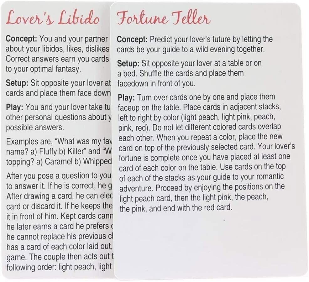 THE ORAL SEX CARD GAME ADULT COUPLES FUN FOREPLAY CARD GAME