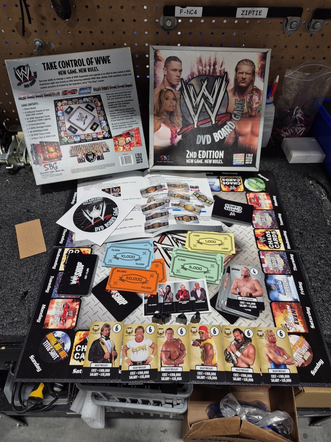 WWE DVD Board Game Wrestling 2nd Edition Raw Smackdown 2006 *incomplete