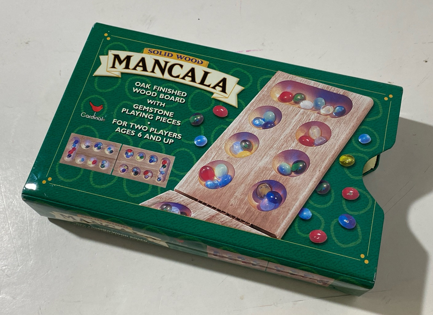 Cardinal Solid Wood Folding Mancala Game With Metal Tin No Instructions Preowned