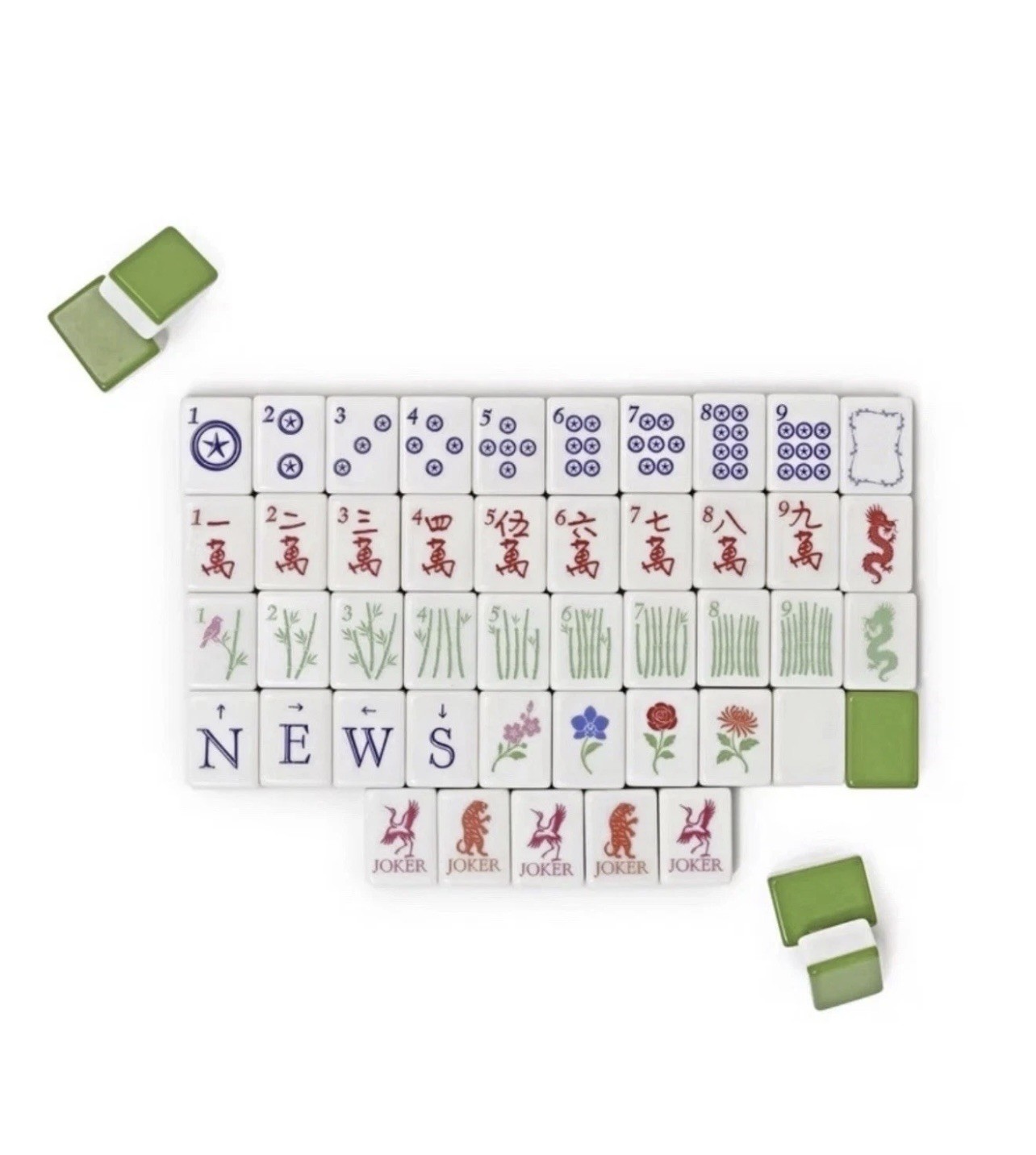 NEW NIB Maison Lude Limited Edition 160-Piece Mahjong Set with Wildlife Design