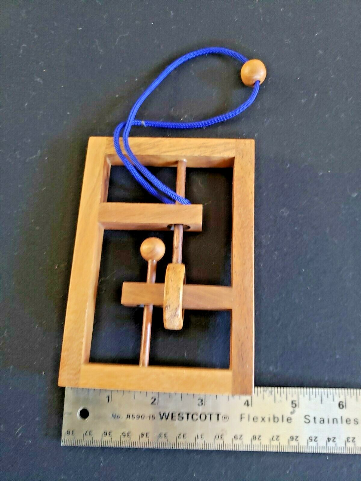 Window Pain String Puzzle, made from Exotic Monkey Pod Wood from Thailand