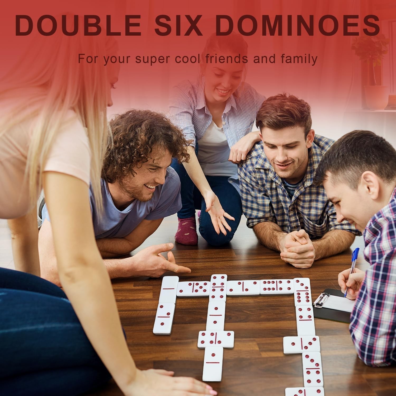 Dominoes Set for Adults, Double 6 Dominos Game Set with 28 Domino Tiles Doubl…