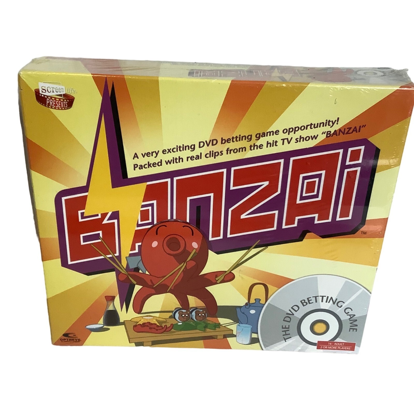 Banzai The DVD Betting Game Hit TV Show Age 16+ Sushi Characters Party Fun NEW