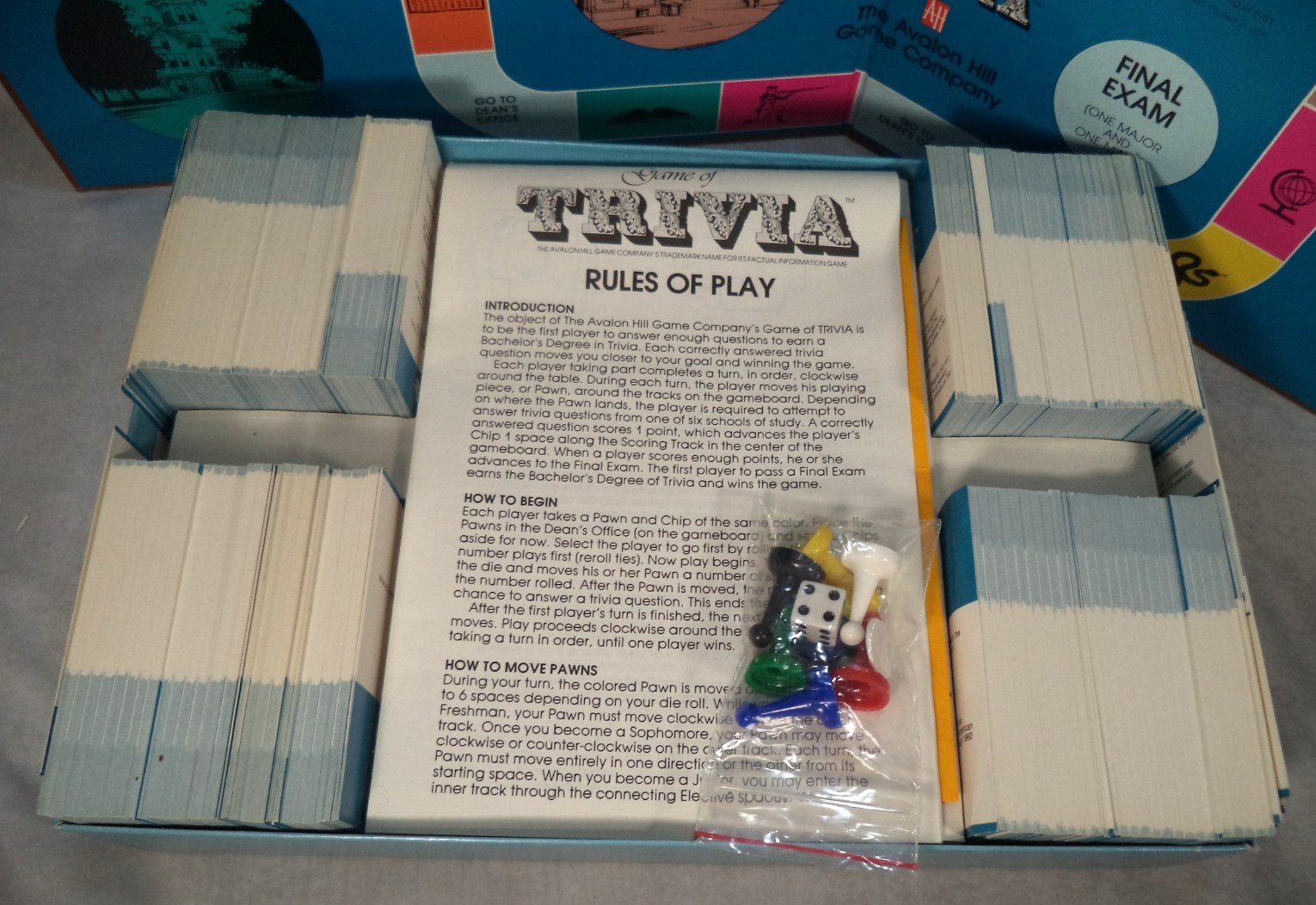 The Avalon Hill Game Company’s Game Of Trivia 1981 Vintage Bookshelf Board Game