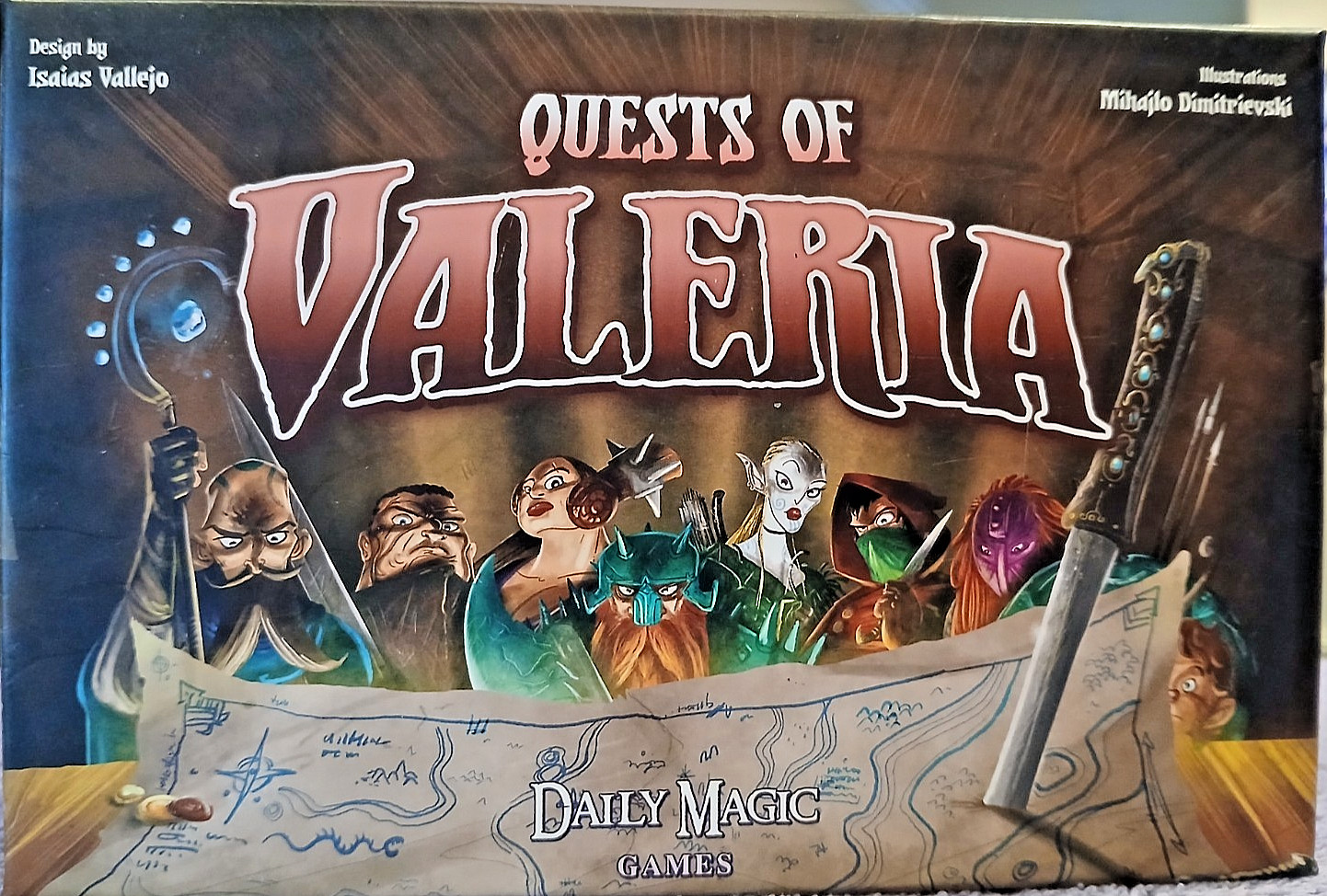 Quests of Valeria Card Game Kickstarter Edition 2016 Complete Excellent Shape.