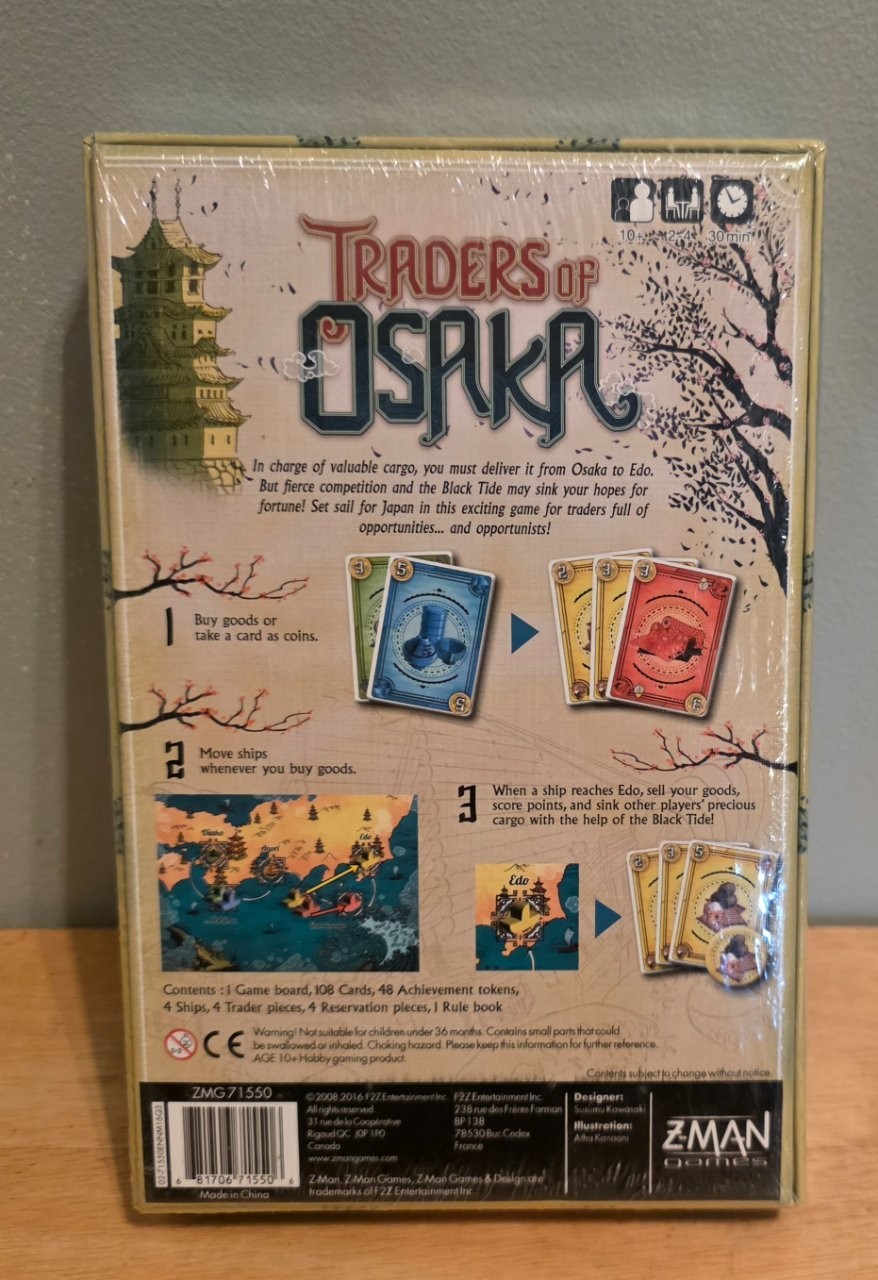 Z-Man Games Traders of Osaka Susumu Kawasaki Strategy Board Game New Sealed
